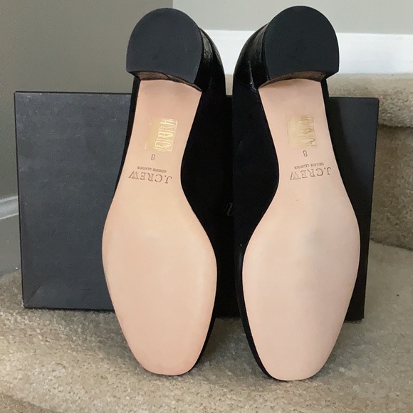 NWOT J Crew Black Suede heels w/ Croc embossed Heel sz 8. Brand new, never worn. - Picture 5 of 5